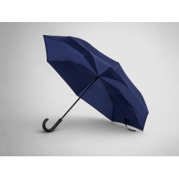 Зонт-трость наоборот Inversa, полуавтомат, темно-синий