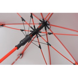 Зонт-трость "Silver Color" полуавтомат, красный/серебристый (Р)