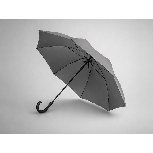 Зонт-трость «Lunker» с большим куполом (d120 см), серый