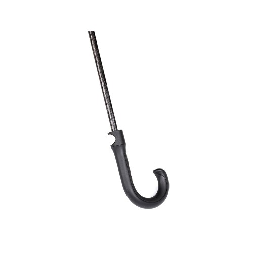 Зонт трость мужской TORBER, полуавтомат, черный, каркас файбергласс, эпонж, пластиковая ручка, диаметр 120 см