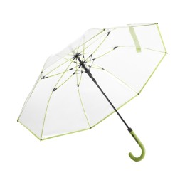 Зонт-трость 7112 Pure с прозрачным куполом, полуавтомат, прозрачный/лайм