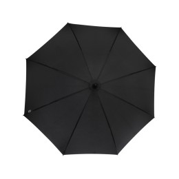 Fontana 23-дюймовый зонт карбонового цвета с механизмом автоматического открытия и изогнутой ручкой, черный