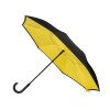 Зонт-трость наоборот Inversa, полуавтомат, черный/желтый (Р)