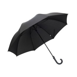 Зонт трость мужской TORBER, полуавтомат, черный, каркас файбергласс, эпонж, пластиковая ручка, диаметр 120 см