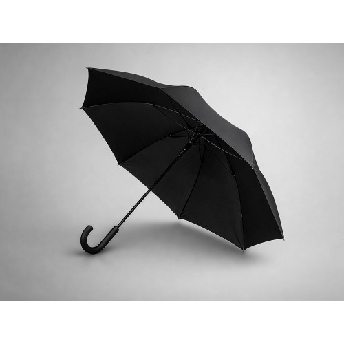 Зонт-трость «Lunker» с большим куполом (d120 см), черный