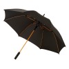 Зонт-трость "Spark" полуавтомат 23", черный/оранжевый (Р)