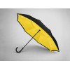 Зонт-трость наоборот Inversa, полуавтомат, черный/желтый