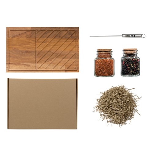 Подарочный набор с доской, термощупом и специями