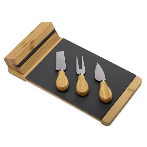 Набор для сыра из сланцевой доски и ножей Bamboo collection "Taleggio"