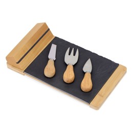 Набор для сыра из сланцевой доски и ножей Bamboo collection "Taleggio" (Р)