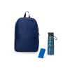Подарочный набор с магнитным аккумулятором и бутылкой для воды "Waterpower", синий