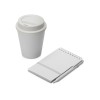 Антибактериальный набор с блокнотом и стаканом  "Safe work", белый