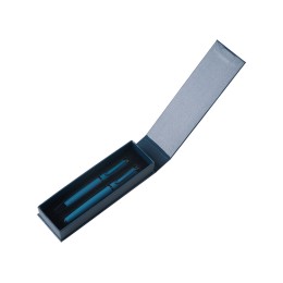 Подарочный набор из 2-х ручек "Black Lama" soft-touch, темно-синий