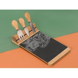 Набор для сыра из сланцевой доски и ножей Bamboo collection "Taleggio" (Р)
