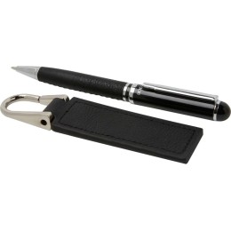 Verse Подарочный набор из шариковой ручки и брелока, черный