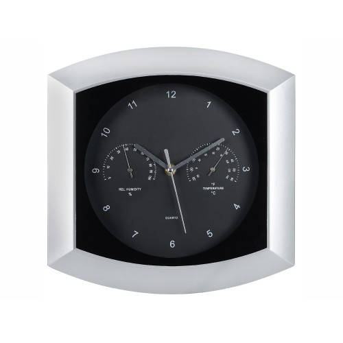 Погодная станция настенная «Кусто», серебристый/черный (Р)