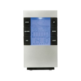 Настольная метеостанция Statio с часами-будильником, серебристый/черный