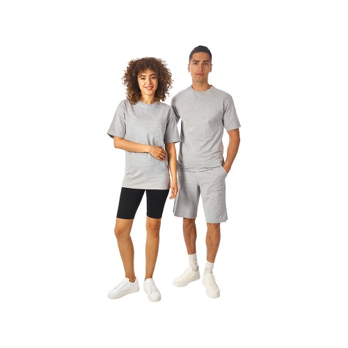 Футболка из френч терри «Warsaw» унисекс 220гр, серый меланж