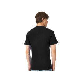 Футболка из джерси с протяжками «Portofino» унисекс, черный