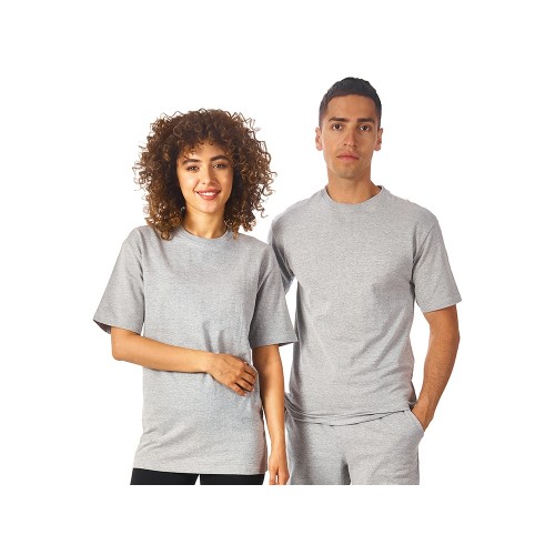 Футболка из френч терри «Warsaw» унисекс 220гр, серый меланж