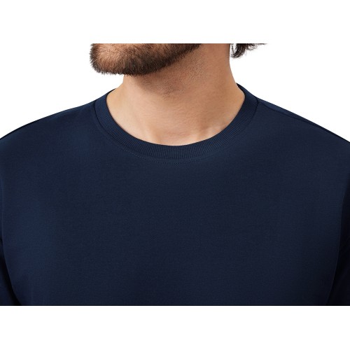 Футболка из френч терри «Warsaw» унисекс 220гр, темно-синий