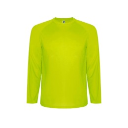 Футболка "Montecarlo " мужская с длинным рукавом, неоновый желтый