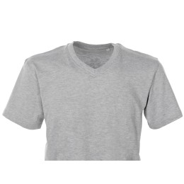 Футболка "Heavy Super Club" мужская с V-образным вырезом, серый меланж