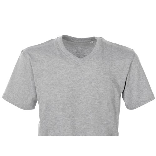 Футболка "Heavy Super Club" мужская с V-образным вырезом, серый меланж