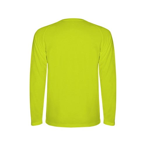 Футболка "Montecarlo " мужская с длинным рукавом, неоновый желтый