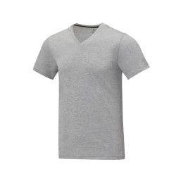 Somoto Мужская футболка с коротким рукавом и V-образным вырезом , серый яркий