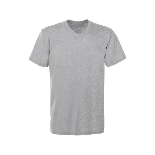 Футболка "Heavy Super Club" мужская с V-образным вырезом, серый меланж