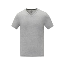 Somoto Мужская футболка с коротким рукавом и V-образным вырезом , серый яркий