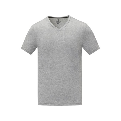 Somoto Мужская футболка с коротким рукавом и V-образным вырезом , серый яркий