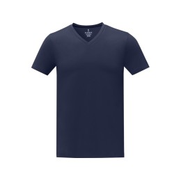 Somoto Мужская футболка с коротким рукавом и V-образным вырезом , темно-синий