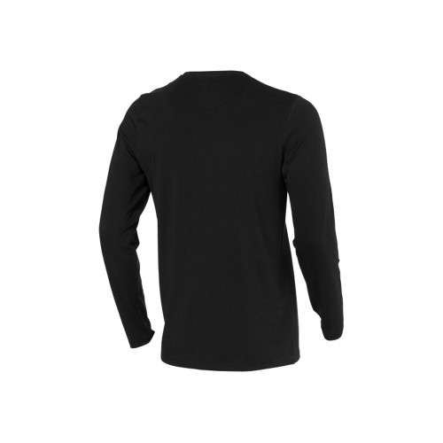 Ponoka мужская футболка из органического хлопка, длинный рукав, черный