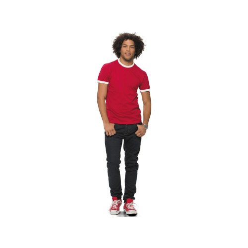 Футболка "Adelaide" мужская, красный/белый