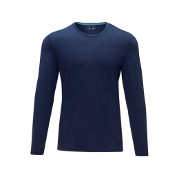 Ponoka мужская футболка из органического хлопка, длинный рукав, темно-синий