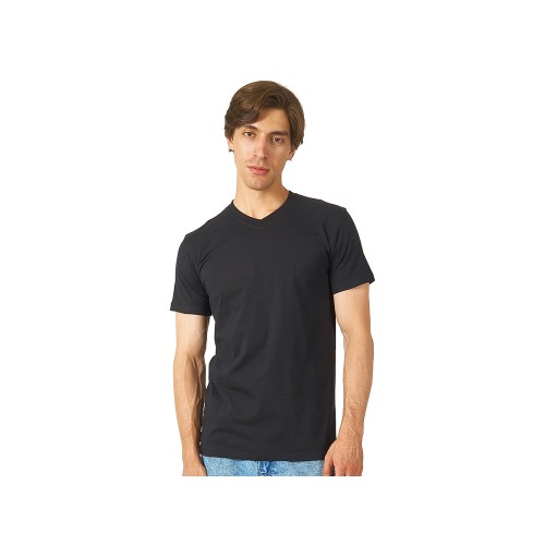 Футболка "Heavy Super Club" мужская с V-образным вырезом, черный