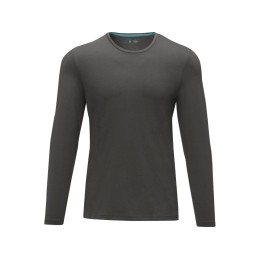 Ponoka мужская футболка из органического хлопка, длинный рукав, storm grey