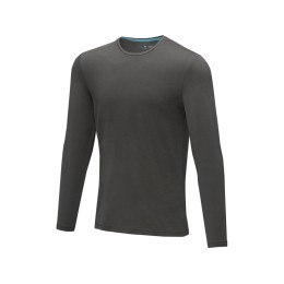 Ponoka мужская футболка из органического хлопка, длинный рукав, storm grey