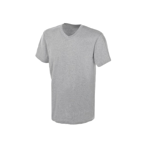 Футболка "Heavy Super Club" мужская с V-образным вырезом, серый меланж