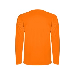 Футболка "Montecarlo " мужская с длинным рукавом, неоновый оранжевый