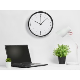 Алюминиевые настенные часы, диаметр 30,5 см "Zen", черный