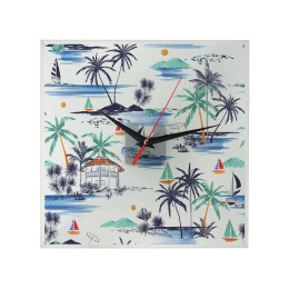 Часы настенные квадратные из стекла 28х28 см «Nile»