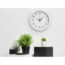 Пластиковые настенные часы  диаметр 25,5 см "Yikigai", белый