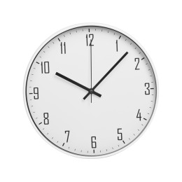 Пластиковые настенные часы  диаметр 30 см "Carte blanche", белый