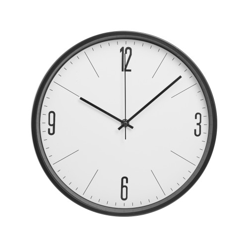 Алюминиевые настенные часы, диаметр 30,5 см "Zen", черный