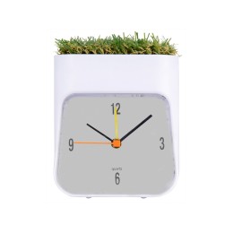 Часы настольные "Grass", белый/зеленый