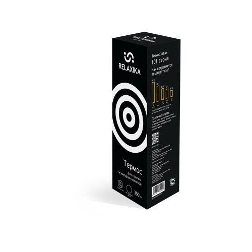 Термос Relaxika 101 (0,35 литра), черный (без лого)