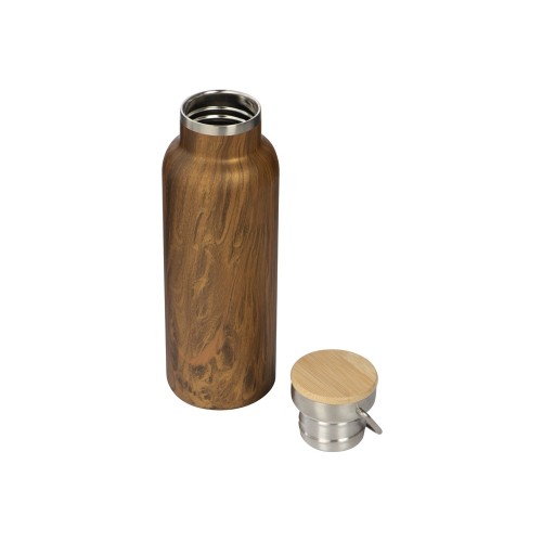 Вакуумный термос «Britewood S2», 500 мл, бамбуковая крышка, крафтовый тубус